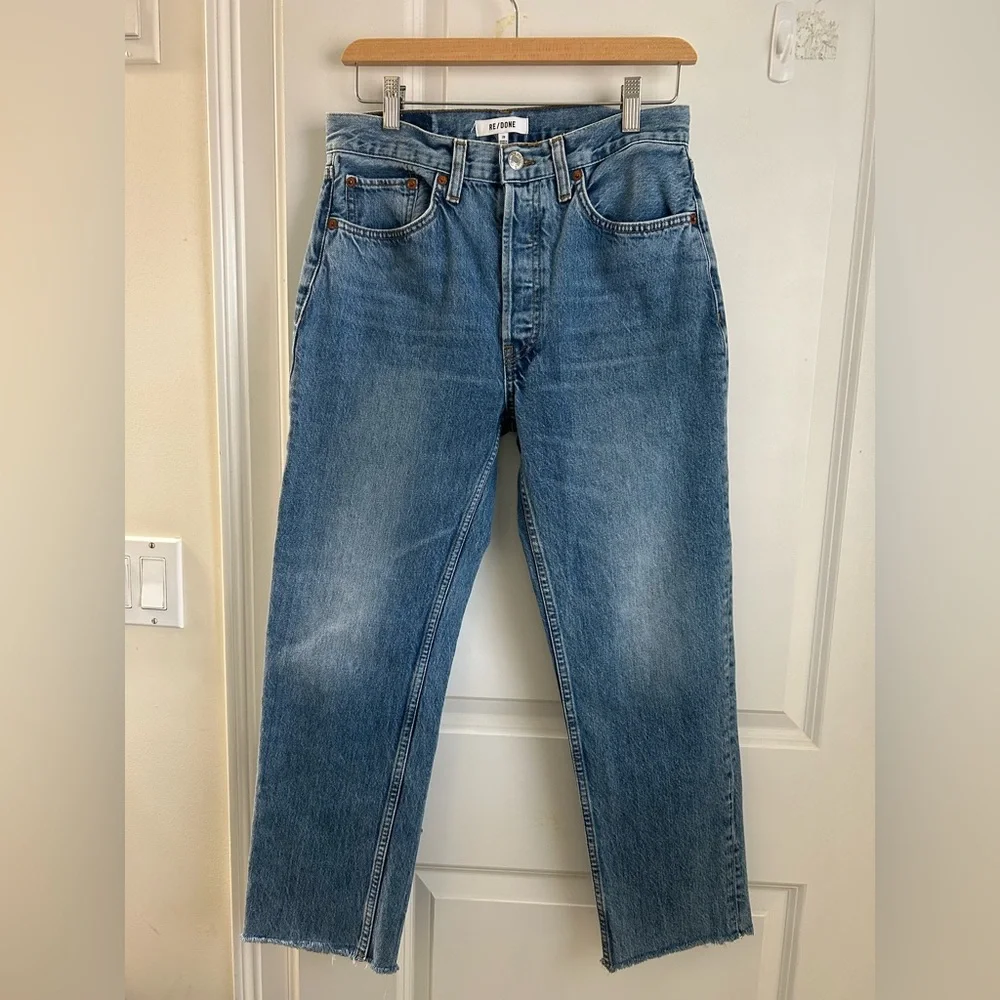 Re/Done 70’s Stove Pipe Ankle Jeans - Picture 1 of 7
